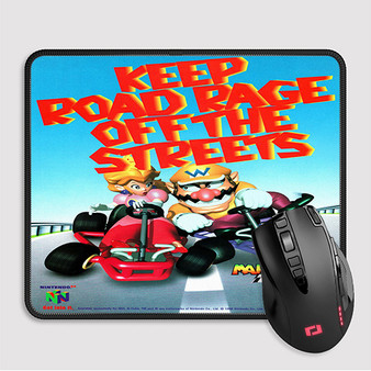 Pastele Mario Kart 64 Keep Road Race Custom Mouse Pad Awesome Personalized Printed Computer Mouse Pad Desk Mat PC Computer Laptop Game keyboard Pad Premium Non Slip Rectangle Gaming Mouse Pad