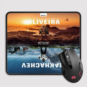 Pastele Oliveira VS Makhachev Custom Mouse Pad Awesome Personalized Printed Computer Mouse Pad Desk Mat PC Computer Laptop Game keyboard Pad Premium Non Slip Rectangle Gaming Mouse Pad