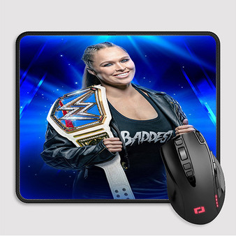 Pastele Ronda Rousey WWE Wrestle Mania Custom Mouse Pad Awesome Personalized Printed Computer Mouse Pad Desk Mat PC Computer Laptop Game keyboard Pad Premium Non Slip Rectangle Gaming Mouse Pad