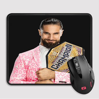 Pastele Seth Rollins WWE Wrestle Mania Custom Mouse Pad Awesome Personalized Printed Computer Mouse Pad Desk Mat PC Computer Laptop Game keyboard Pad Premium Non Slip Rectangle Gaming Mouse Pad