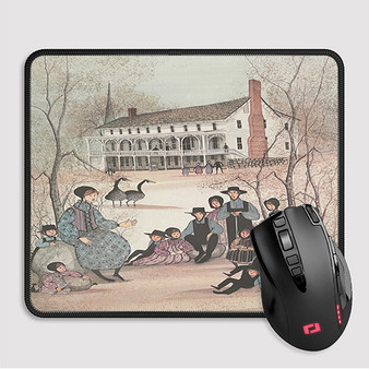 Pastele Storyteller P Buckley Moss jpeg Custom Mouse Pad Awesome Personalized Printed Computer Mouse Pad Desk Mat PC Computer Laptop Game keyboard Pad Premium Non Slip Rectangle Gaming Mouse Pad