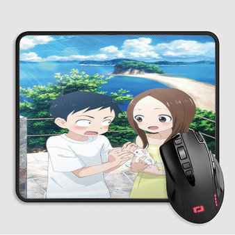 Pastele Teasing Master Takagi san The Movie Custom Mouse Pad Awesome Personalized Printed Computer Mouse Pad Desk Mat PC Computer Laptop Game keyboard Pad Premium Non Slip Rectangle Gaming Mouse Pad