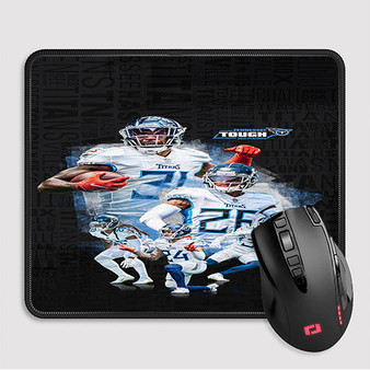 Pastele Tennessee Titans NFL 2022 Custom Mouse Pad Awesome Personalized Printed Computer Mouse Pad Desk Mat PC Computer Laptop Game keyboard Pad Premium Non Slip Rectangle Gaming Mouse Pad