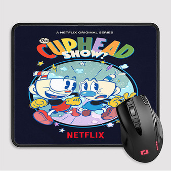 Pastele The Cuphead Show 2022 Custom Mouse Pad Awesome Personalized Printed Computer Mouse Pad Desk Mat PC Computer Laptop Game keyboard Pad Premium Non Slip Rectangle Gaming Mouse Pad