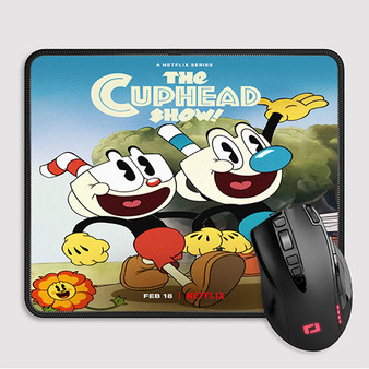 Pastele The Cuphead Show Custom Mouse Pad Awesome Personalized Printed Computer Mouse Pad Desk Mat PC Computer Laptop Game keyboard Pad Premium Non Slip Rectangle Gaming Mouse Pad