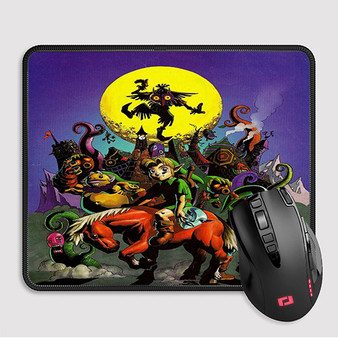 Pastele The Legend of Zelda Majoras Mask Custom Mouse Pad Awesome Personalized Printed Computer Mouse Pad Desk Mat PC Computer Laptop Game keyboard Pad Premium Non Slip Rectangle Gaming Mouse Pad