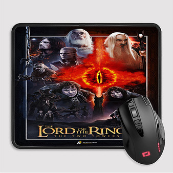 Pastele The Lord Of The Rings The Two Towers Custom Mouse Pad Awesome Personalized Printed Computer Mouse Pad Desk Mat PC Computer Laptop Game keyboard Pad Premium Non Slip Rectangle Gaming Mouse Pad