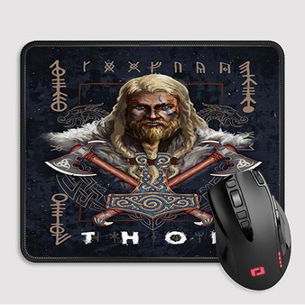 Pastele Thor Asgard Custom Mouse Pad Awesome Personalized Printed Computer Mouse Pad Desk Mat PC Computer Laptop Game keyboard Pad Premium Non Slip Rectangle Gaming Mouse Pad