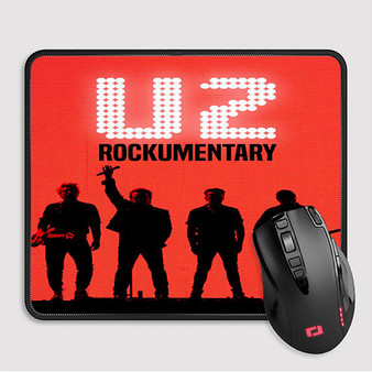 Pastele U2 Rockumentary Custom Mouse Pad Awesome Personalized Printed Computer Mouse Pad Desk Mat PC Computer Laptop Game keyboard Pad Premium Non Slip Rectangle Gaming Mouse Pad