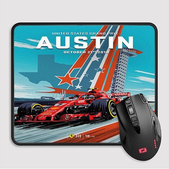 Pastele US Grand Prix Austin Custom Mouse Pad Awesome Personalized Printed Computer Mouse Pad Desk Mat PC Computer Laptop Game keyboard Pad Premium Non Slip Rectangle Gaming Mouse Pad