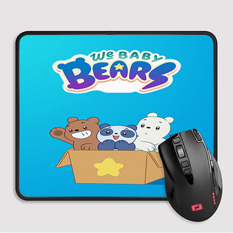 Pastele We Baby Bears Custom Mouse Pad Awesome Personalized Printed Computer Mouse Pad Desk Mat PC Computer Laptop Game keyboard Pad Premium Non Slip Rectangle Gaming Mouse Pad