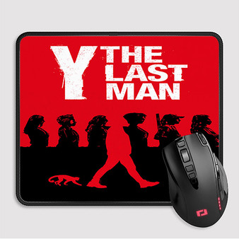 Pastele Y The Last Man Good Custom Mouse Pad Awesome Personalized Printed Computer Mouse Pad Desk Mat PC Computer Laptop Game keyboard Pad Premium Non Slip Rectangle Gaming Mouse Pad