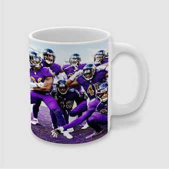 Pastele Baltimore Ravens NFL 2022 Squad Custom Ceramic Mug Awesome Personalized Printed 11oz 15oz 20oz Ceramic Cup Coffee Tea Milk Drink Bistro Wine Travel Party White Mugs With Grip Handle