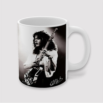 Pastele Eddie Van Halen Signed Custom Ceramic Mug Awesome Personalized Printed 11oz 15oz 20oz Ceramic Cup Coffee Tea Milk Drink Bistro Wine Travel Party White Mugs With Grip Handle