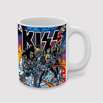 Pastele Kiss Band Custom Ceramic Mug Awesome Personalized Printed 11oz 15oz 20oz Ceramic Cup Coffee Tea Milk Drink Bistro Wine Travel Party White Mugs With Grip Handle