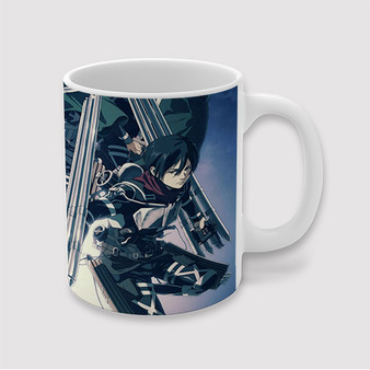 Pastele Mikasa Ackerman Attack on Titan The Final Season Custom Ceramic Mug Awesome Personalized Printed 11oz 15oz 20oz Ceramic Cup Coffee Tea Milk Drink Bistro Wine Travel Party White Mugs With Grip Handle