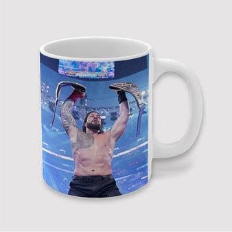 Pastele Roman Reigns WWE Wrestle Mania Champions Custom Ceramic Mug Awesome Personalized Printed 11oz 15oz 20oz Ceramic Cup Coffee Tea Milk Drink Bistro Wine Travel Party White Mugs With Grip Handle