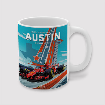 Pastele US Grand Prix Austin Custom Ceramic Mug Awesome Personalized Printed 11oz 15oz 20oz Ceramic Cup Coffee Tea Milk Drink Bistro Wine Travel Party White Mugs With Grip Handle