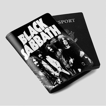 Pastele Black Sabbath Custom Passport Wallet Case With Credit Card Holder Awesome Personalized PU Leather Travel Trip Vacation Baggage Cover