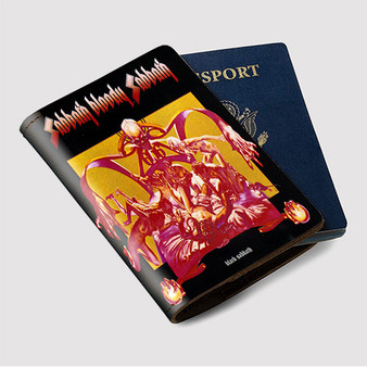 Pastele Black Sabbath Sabbath Bloody Sabbath Custom Passport Wallet Case With Credit Card Holder Awesome Personalized PU Leather Travel Trip Vacation Baggage Cover