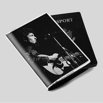 Pastele Bob Dylan 1965 Custom Passport Wallet Case With Credit Card Holder Awesome Personalized PU Leather Travel Trip Vacation Baggage Cover