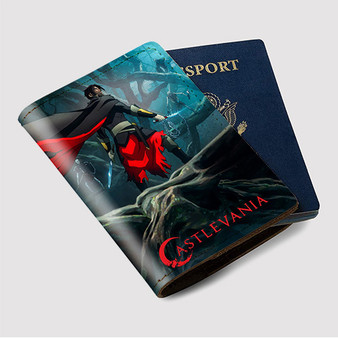 Pastele Castlevania Custom Passport Wallet Case With Credit Card Holder Awesome Personalized PU Leather Travel Trip Vacation Baggage Cover