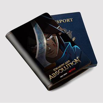 Pastele Dragon Age Absolution Custom Passport Wallet Case With Credit Card Holder Awesome Personalized PU Leather Travel Trip Vacation Baggage Cover