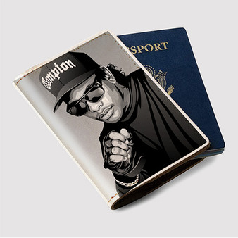 Pastele Eazy E Hip Hop Custom Passport Wallet Case With Credit Card Holder Awesome Personalized PU Leather Travel Trip Vacation Baggage Cover
