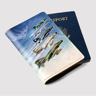 Pastele F 4 Phantom Poster Custom Passport Wallet Case With Credit Card Holder Awesome Personalized PU Leather Travel Trip Vacation Baggage Cover