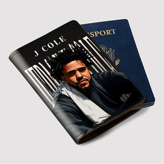 Pastele J Cole Hip Hop Custom Passport Wallet Case With Credit Card Holder Awesome Personalized PU Leather Travel Trip Vacation Baggage Cover