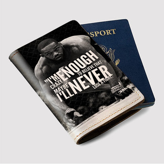 Pastele Jon Jones Quotes Custom Passport Wallet Case With Credit Card Holder Awesome Personalized PU Leather Travel Trip Vacation Baggage Cover