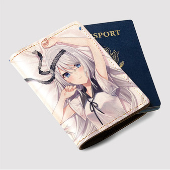 Pastele Kei Shirogane Kaguya sama Custom Passport Wallet Case With Credit Card Holder Awesome Personalized PU Leather Travel Trip Vacation Baggage Cover