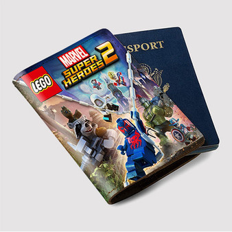 Pastele LEGO Marvel Super Heroes 2 Custom Passport Wallet Case With Credit Card Holder Awesome Personalized PU Leather Travel Trip Vacation Baggage Cover