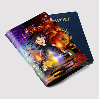 Pastele Little Demon Custom Passport Wallet Case With Credit Card Holder Awesome Personalized PU Leather Travel Trip Vacation Baggage Cover