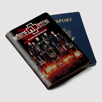 Pastele Rammstein Concert Custom Passport Wallet Case With Credit Card Holder Awesome Personalized PU Leather Travel Trip Vacation Baggage Cover