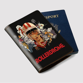 Pastele Rollerdrome Custom Passport Wallet Case With Credit Card Holder Awesome Personalized PU Leather Travel Trip Vacation Baggage Cover