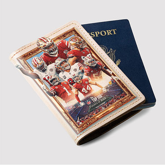 Pastele San Francisco 49ers NFL 2022 Custom Passport Wallet Case With Credit Card Holder Awesome Personalized PU Leather Travel Trip Vacation Baggage Cover