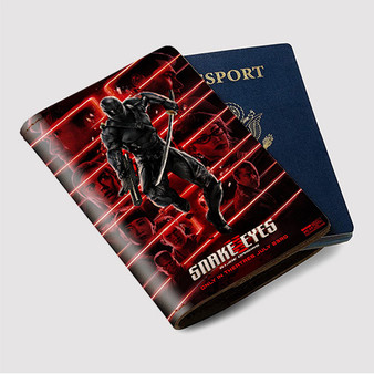 Pastele Snake Eyes G I Joe Origins Custom Passport Wallet Case With Credit Card Holder Awesome Personalized PU Leather Travel Trip Vacation Baggage Cover