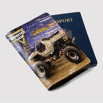 Pastele Soldier Fortune Monster Truck Custom Passport Wallet Case With Credit Card Holder Awesome Personalized PU Leather Travel Trip Vacation Baggage Cover