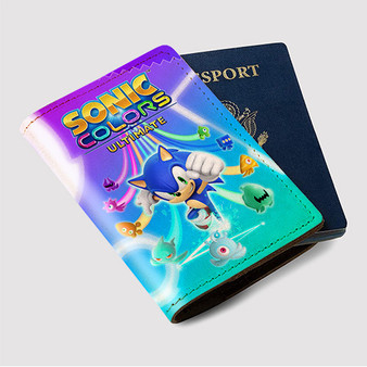Pastele Sonic Colors Ultimate Custom Passport Wallet Case With Credit Card Holder Awesome Personalized PU Leather Travel Trip Vacation Baggage Cover