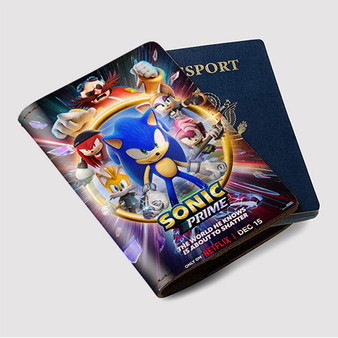 Pastele Sonic Prime Custom Passport Wallet Case With Credit Card Holder Awesome Personalized PU Leather Travel Trip Vacation Baggage Cover
