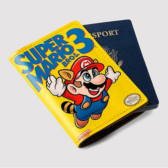 Pastele Super Mario Bros 3 Nintendo Custom Passport Wallet Case With Credit Card Holder Awesome Personalized PU Leather Travel Trip Vacation Baggage Cover