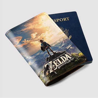 Pastele The Legend Of Zelda Breath Of The Wild Custom Passport Wallet Case With Credit Card Holder Awesome Personalized PU Leather Travel Trip Vacation Baggage Cover