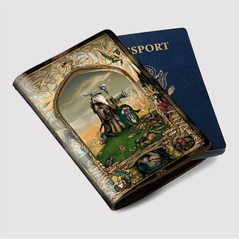 Pastele The Lord Of The Rings Art Custom Passport Wallet Case With Credit Card Holder Awesome Personalized PU Leather Travel Trip Vacation Baggage Cover