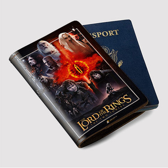 Pastele The Lord Of The Rings The Two Towers Custom Passport Wallet Case With Credit Card Holder Awesome Personalized PU Leather Travel Trip Vacation Baggage Cover