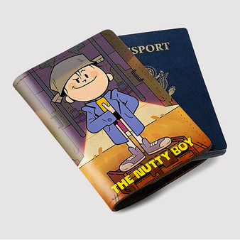 Pastele The Nutty Boy Custom Passport Wallet Case With Credit Card Holder Awesome Personalized PU Leather Travel Trip Vacation Baggage Cover