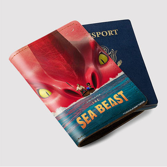 Pastele The Sea Beast Custom Passport Wallet Case With Credit Card Holder Awesome Personalized PU Leather Travel Trip Vacation Baggage Cover
