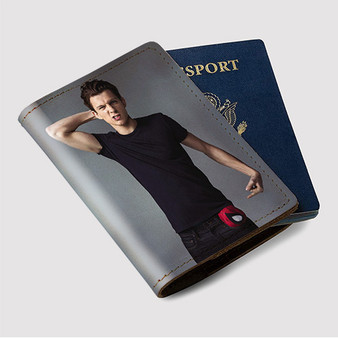 Pastele Tom Holland Custom Passport Wallet Case With Credit Card Holder Awesome Personalized PU Leather Travel Trip Vacation Baggage Cover