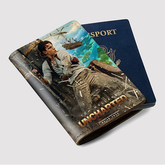 Pastele Tom Holland Uncharted Custom Passport Wallet Case With Credit Card Holder Awesome Personalized PU Leather Travel Trip Vacation Baggage Cover