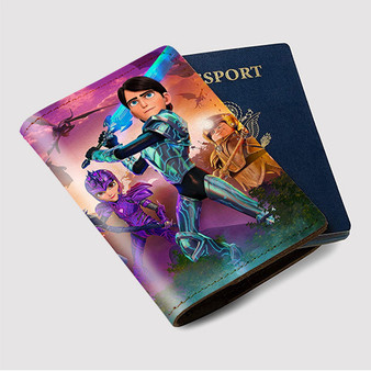 Pastele Trollhunters Tales of Arcadia Custom Passport Wallet Case With Credit Card Holder Awesome Personalized PU Leather Travel Trip Vacation Baggage Cover